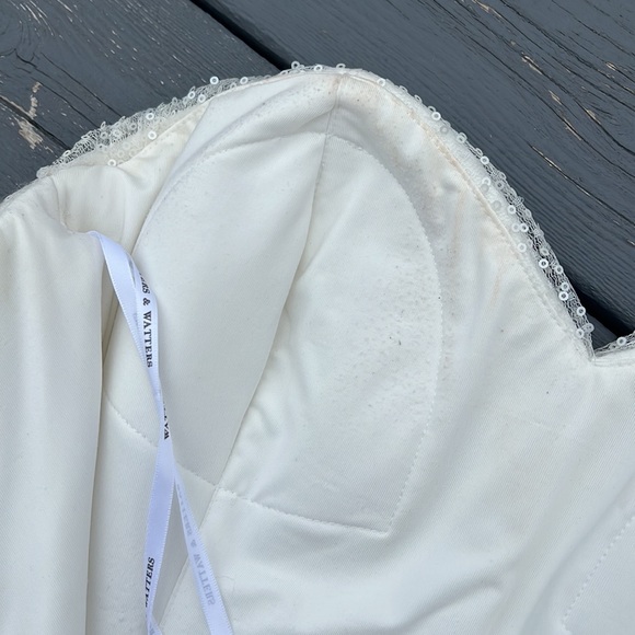 White sequined, one shoulder gown - Picture 13 of 13